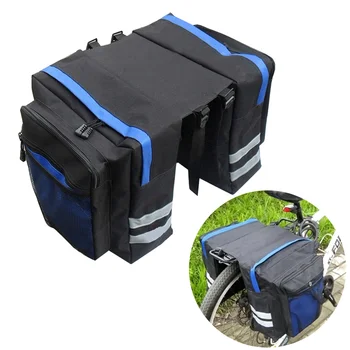 Многофункционална чанта за планински Велосипед, Водоустойчив Мотор чанта за задна седалка, чанта за багаж, чанта през рамо, кошница (син)