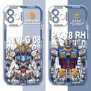 Мобилен костюм Gundam Калъф Huawei Mate 10 20 Lite 30 40 Pro Plus Nova 9 8 7 SE P Smart Plus 2019 Z Аниме Прозрачен Силиконов Калъф