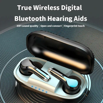 Нов слухов апарат Bluetooth, 16-канален тестове приложение, цифров слухов апарат, за хора със загуба на слуха Идва с приложение без шум