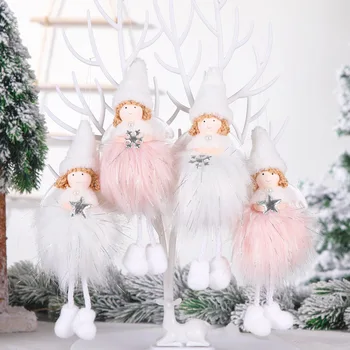 Нова декоративна плюшен висулка във формата на Ангел Ръчно изработени Коледно дърво, малък подарък