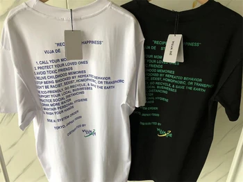 Нова Прическа
 2023ss Тениски VUJADE KENIJIMA За Мъже И жени е 1: 1, Висококачествени Тениски с писмото принтом VUJA DE Тениска Berserk