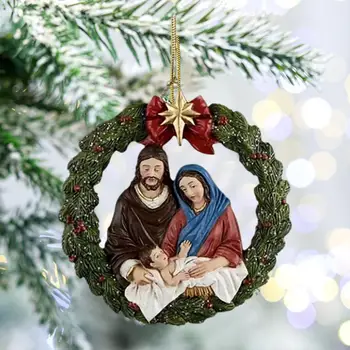 Окачен Коледен декор Акрил висулка на тема Исус Весел Празничен декор Празничен Коледен Акрилни висулка за Коледа