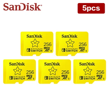 Оригиналната карта SanDisk 5 бр. Микро SD за Nintendo Switch 256 GB 128 GB Карта памет Авторизованная Тема Trans Flash Карти За КОМПЮТЪР