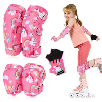 Под наем за момичета, Детски костюм за езда, Наколенници, Комплект Защитни устройства за Лакти, Детски Спортен комплект