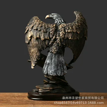 Са подбрани декоративна статуетка на Орел от бронзовата смола, Статуетка за дома, украса за офис, подарък за рожден ден
