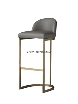 Скандинавски бар стол, Модерен Прост бар стол с фамилна облегалката, Лесен Луксозен Американски Бар Стол, Стол за бар