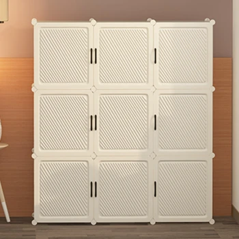 Скандинавските шкафове Пластмасов шкаф за съхранение на Преносим Евтини Сгъваем Естетичен шкаф за спалнята, Мебели за дома