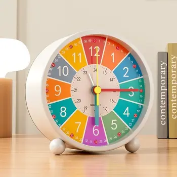 Сладък Детски алармен часовник с голям циферблат и ночником, образователен инструмент, украса за обучение на масата и аксесоари за заведения ваучър за подарък
