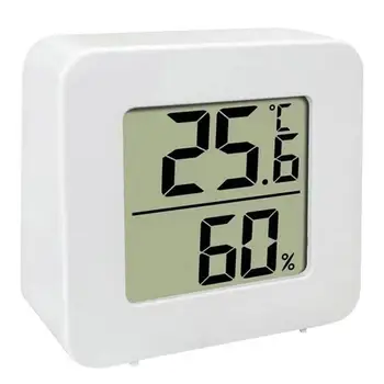 Следи температурата и влажността в помещението Монитор на влажността в помещението е Точен сензор за влажност на въздуха Електронен дисплей за температура и влажност на въздуха