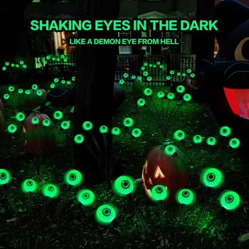 Слънчеви led фенери за Хелоуин, Градинска водоустойчива лампа на ужасите 