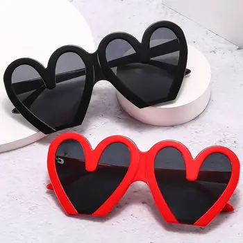 Слънчеви очила Love Heart за жени, Vintage fashion слънчеви очила с форма на сърце, забавни слънчеви очила за партита, очила с защита от uv