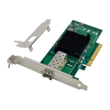 Сървър мрежова карта X520-SR1 82599EN PCI-E X8 с един оптичен порт 10G SFP + Сървър оптична мрежова карта