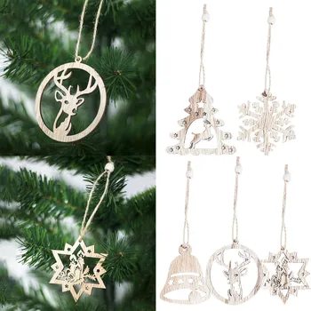 Украса за Коледната елха, висящи висулки, подходящи за Коледното семейния партита, декорация във формата на звезда, верига с рози и диаманти