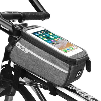 Чанта за планински велосипед B-SOUL, чанта за предната греда, велосипедна чанта, пътна велосипедна чанта, екипировка за езда, седельная чанта, за тръба