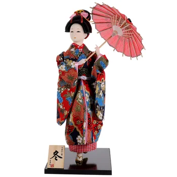Японски Орнаменти Гейша, Кимоно, Игри На Кукли, Декори, Занаяти, За Украса На Празнична Маса От Дърво, Подарък За Нов Дом